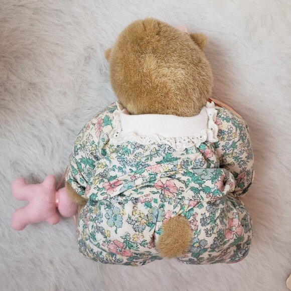 1990 LIMITED EDITION Raikes Courtney Bear - Wooden Carved Face w/ Music Cassette - Picture 4 of 17